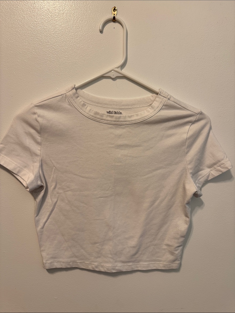 wild fable White Cropped Tee